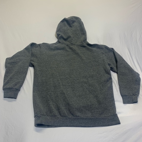 PINK Victoria's Secret Gray Hoodie Sweatshirt with Black Logo - Size M - Picture 3 of 8